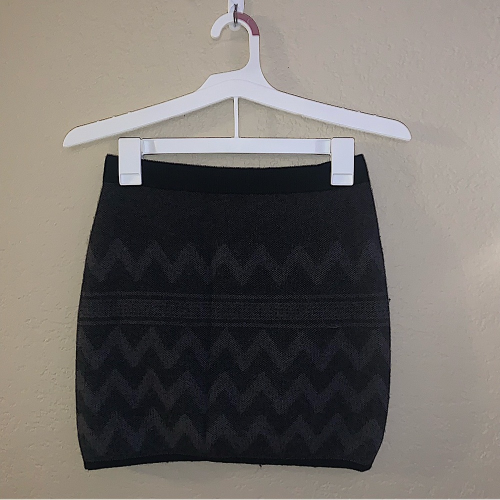 Grey Aztec Mossimo Knit Skirt